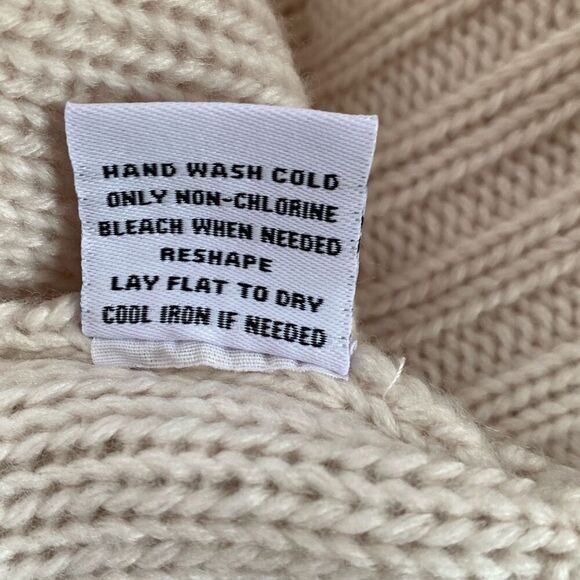 525 Fringe Cardigan Sweater In Bare Size X-Large Ivory Off White V- Neck - Picture 9 of 9